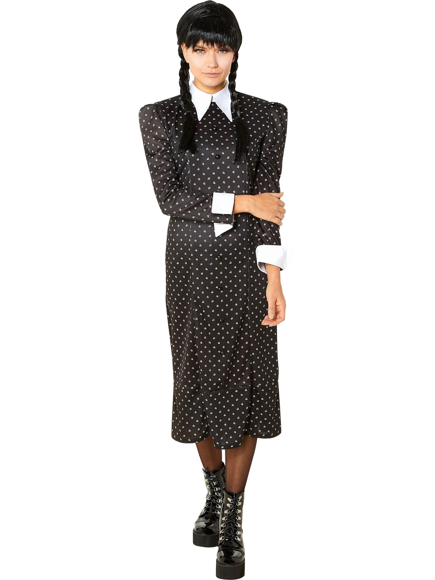 Wednesday Addams Dress Licensed Fancy Dress Costume Addams Family