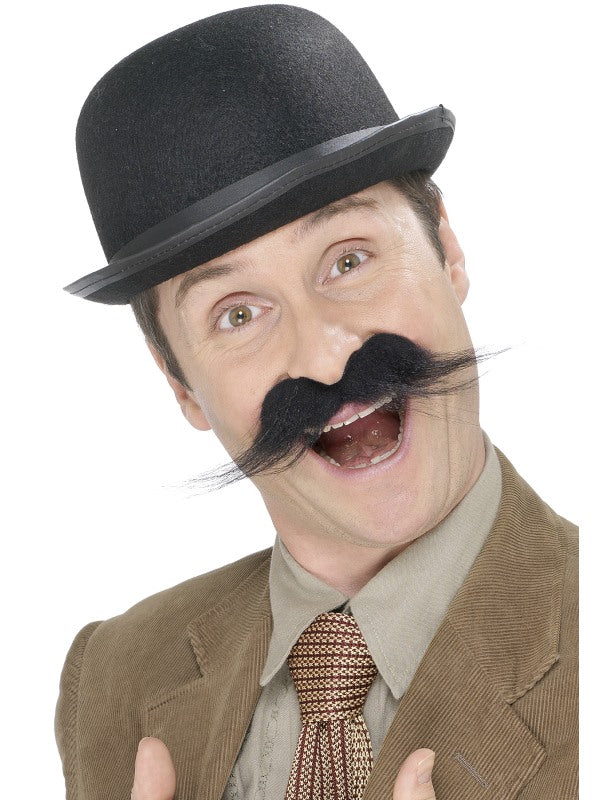 1920s Inspector Investigator Black Moustache Tash Old England Fancy Dress
