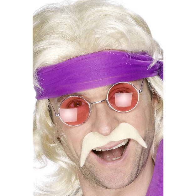 Blonde Seventies Tash Mens Moustache Self Adhesive Fancy Dress Costume Accessory