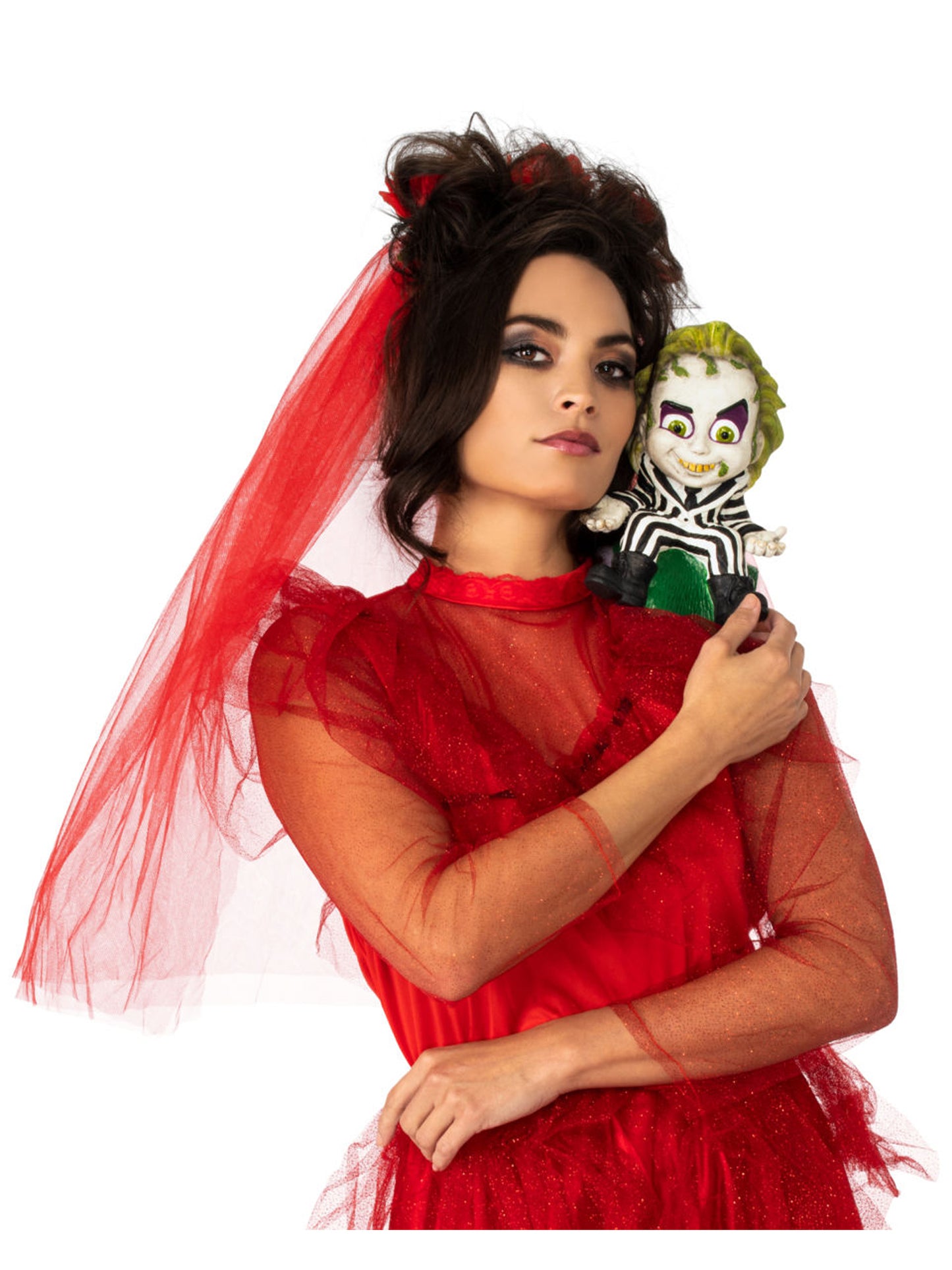 Beetlejuice Shoulder Sitter Adults Halloween Fancy Dress Prop Mens Ladies