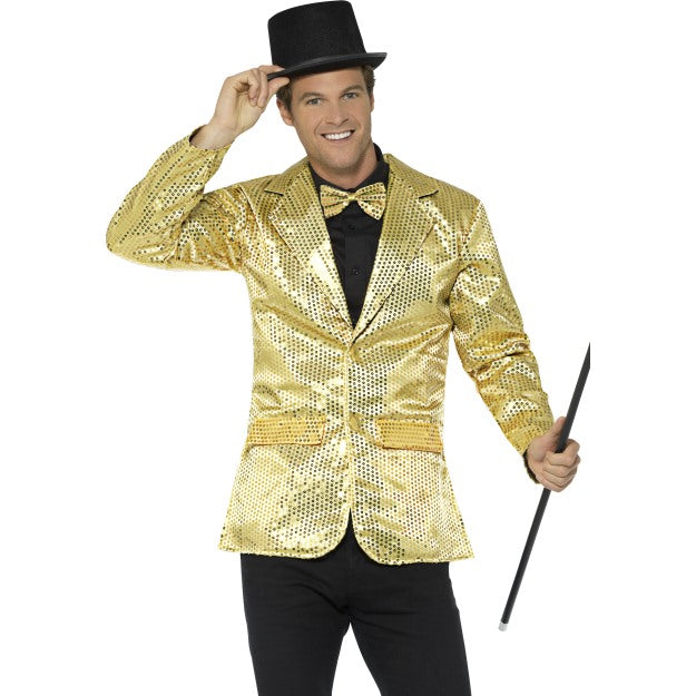 Sequin Jacket Adults Summer Camp Star Fancy Dress Costume Sequin Suit Mens ladies