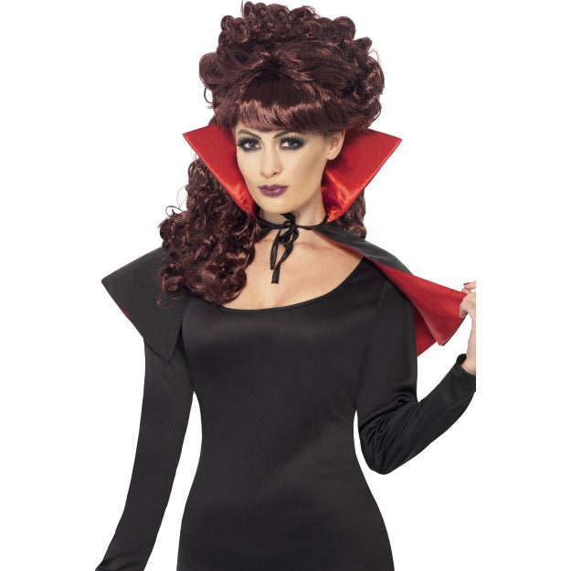 Mini Vampiress Cape Ladies Halloween Vampire Fancy Dress Cape