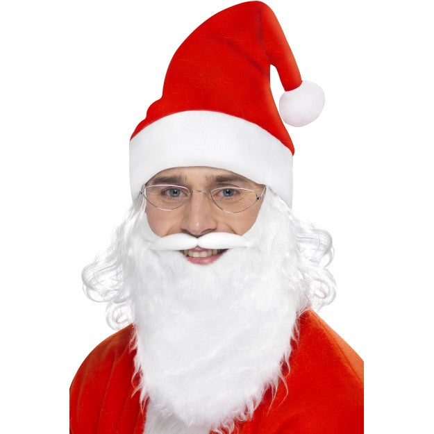 Christmas Father Christmas Santa Adults Fancy Dress Costume Kit Beard Hat Glasses