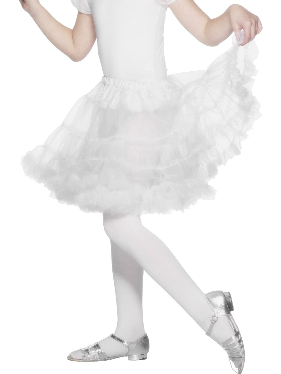 Petticoat Tutu Children Girls Fancy Dress Costume Accessory Whte