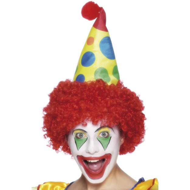 Spotted Clown Hat Adults Novelty Circus Clown Fancy Dress Accessory