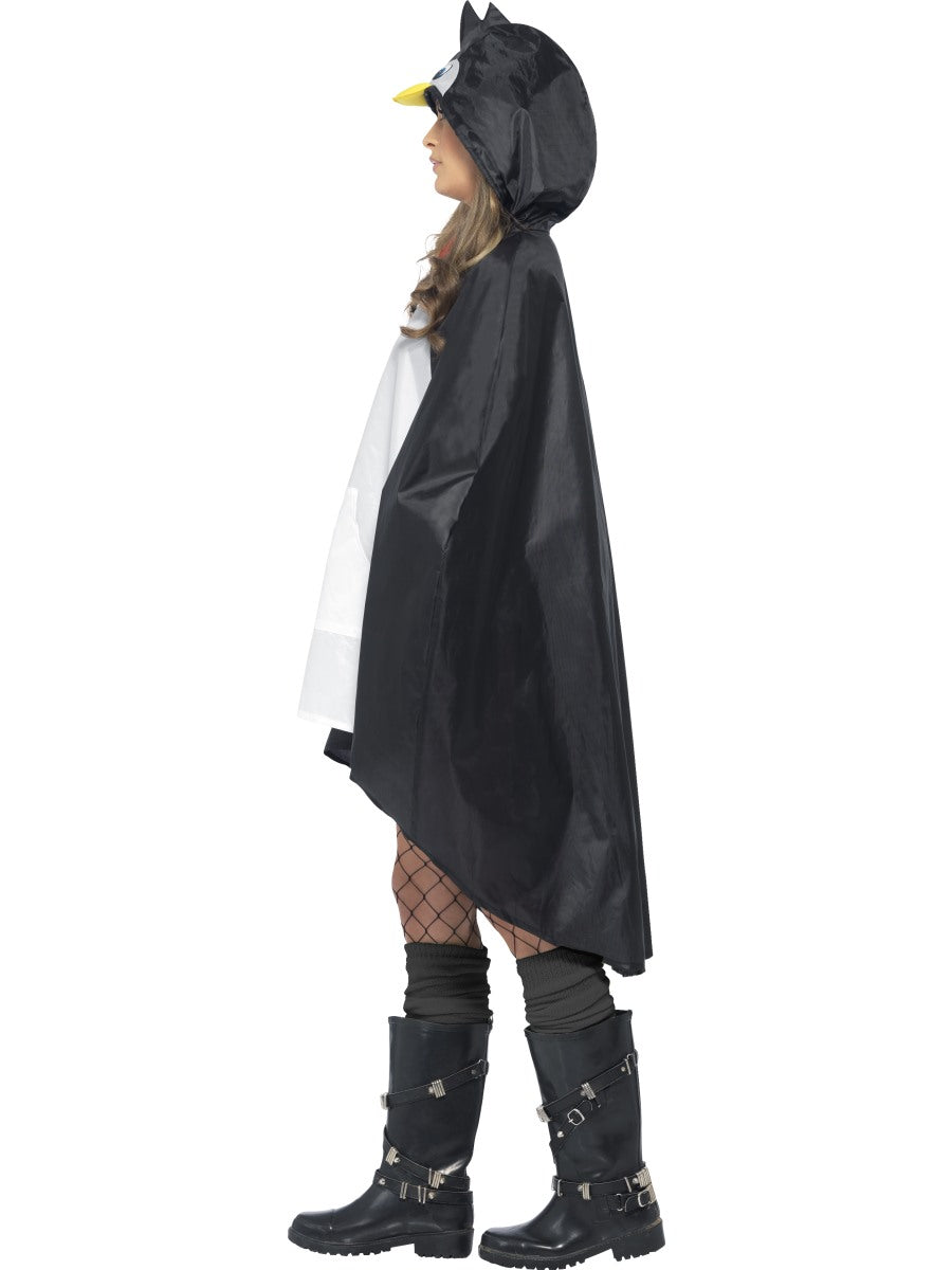 Penguin Poncho Raincoat Waterproof Animal Fancy Dress Outfit Festival