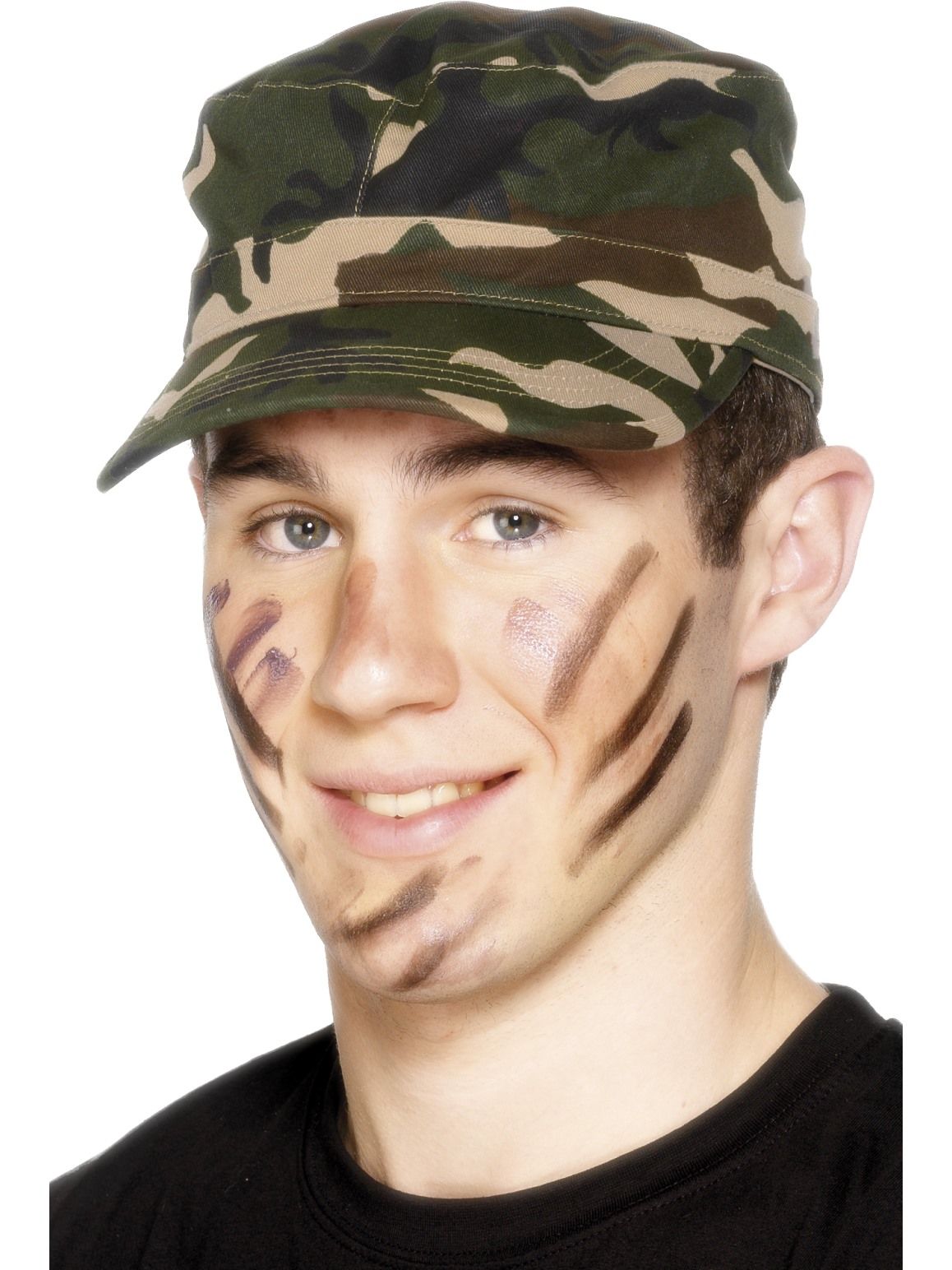 Army Cap Camouflage Fancy Dress Military Solider Uniform Mens Ladies Hat
