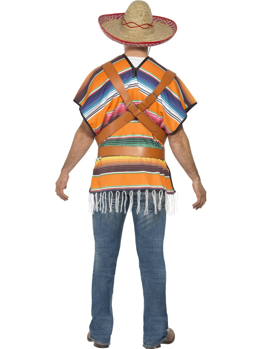 Tequila Shooter Guy Costume Adult Mens Mexican Mexico Poncho Fancy Dress Outfit