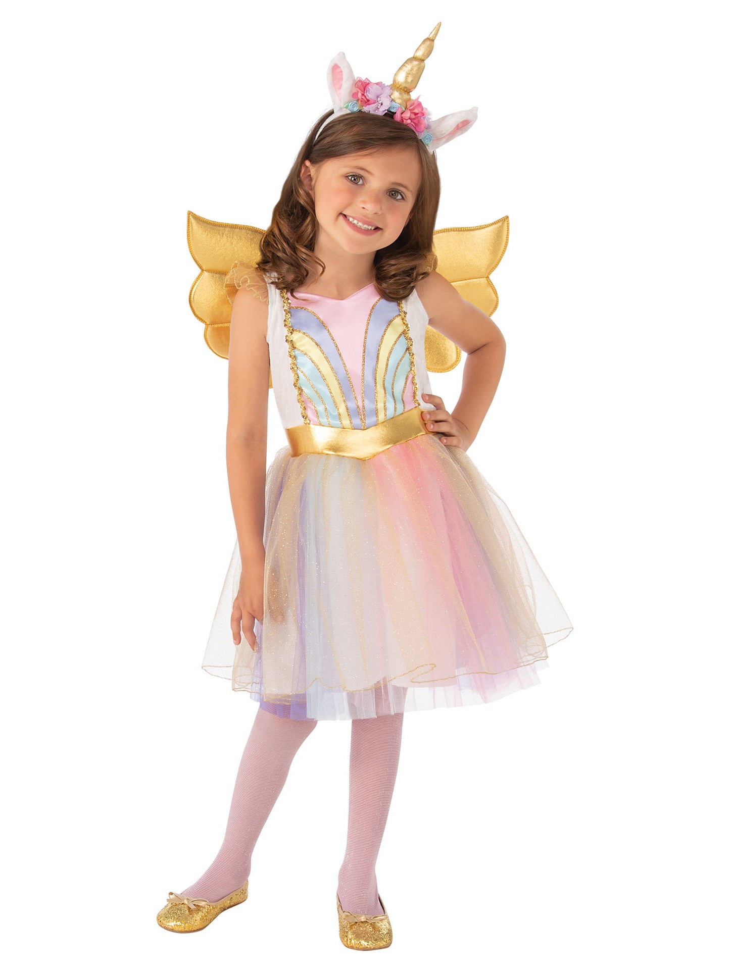 Sparkling Unicorn Costume Kids Fairytale Book Day Fancy Dress Outfit Girls