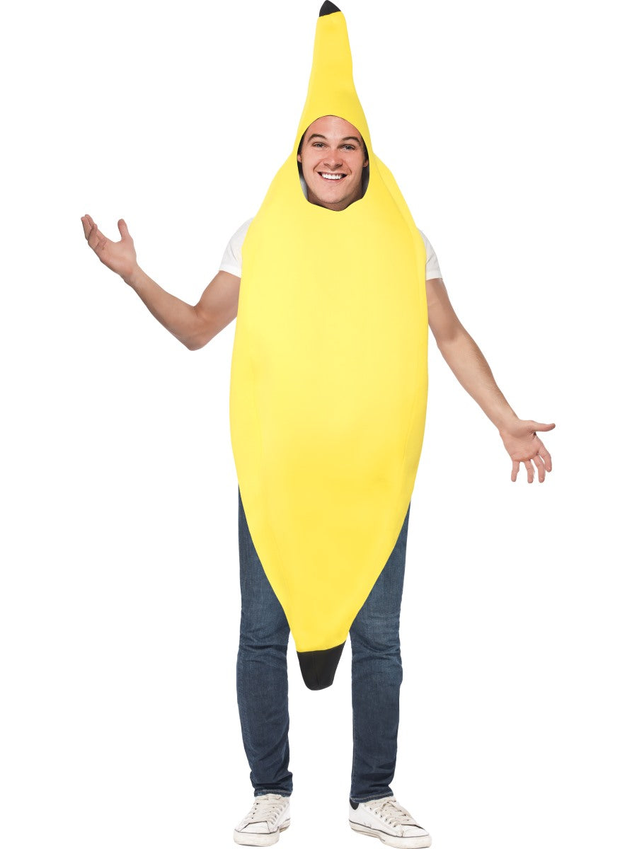 Banana Adults Comedy Costume Stag Night Unisex Fancy Dress One Size