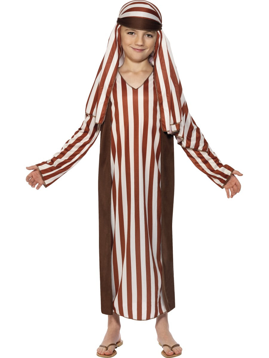 Child Shepherd Costume Boys Christmas Nativity Fancy Dress Outfit Age 4-12