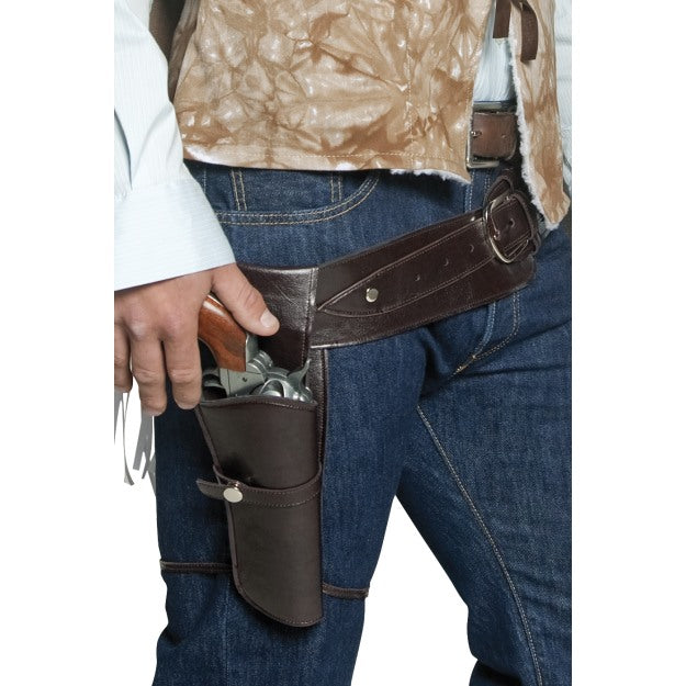 Cowboy Western Gunman Holster Set Wild West Cowboys Fancy Dress Accessory