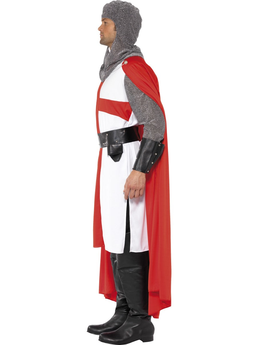 Adults St George Hero Costume Mens Knight Fancy Dress Medieval Stag Party Med