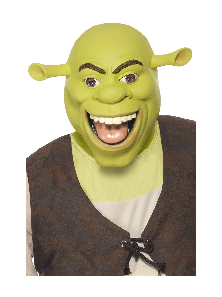 Shrek Mask Green Mens Latex Fancy Dress Accessory Licensed Film Movie