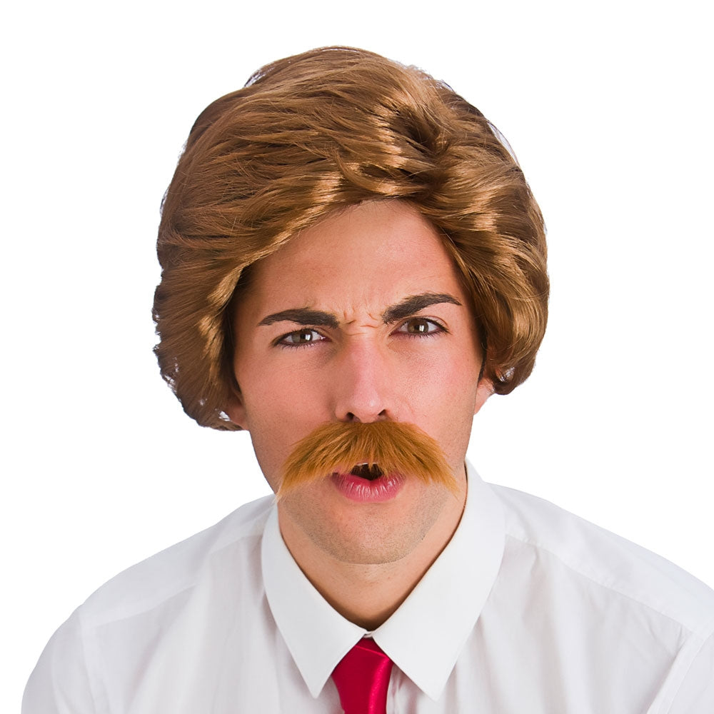 Anchorman Mens 1980s Film TV Character Retro 80s Fnacy Dress Accessory Brown