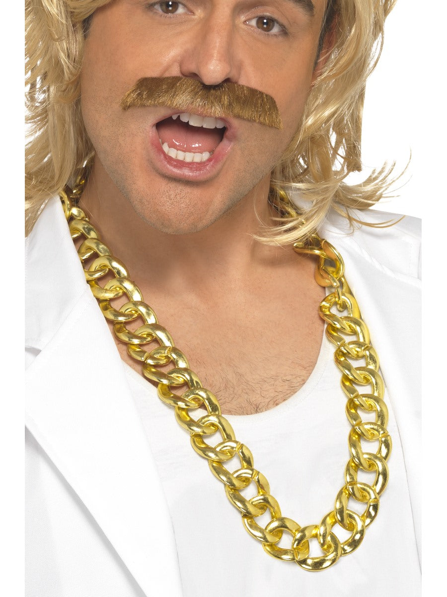 MR T Vanilla Ice Gold Chain Mens Necklace Fancy Dress Costume Accessory 80s