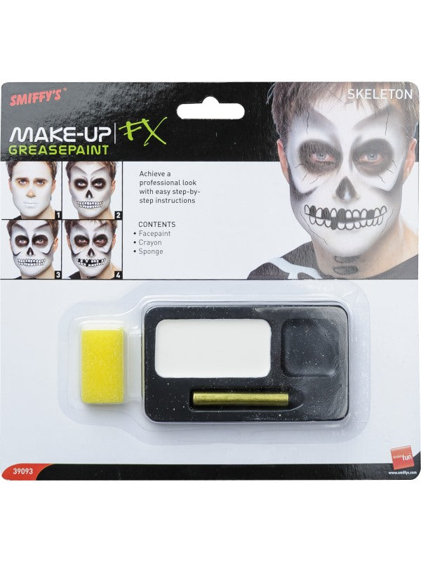 Skeleton Make Up Kit FX Ghost Face Paint Halloween Fancy Dress Makeup New