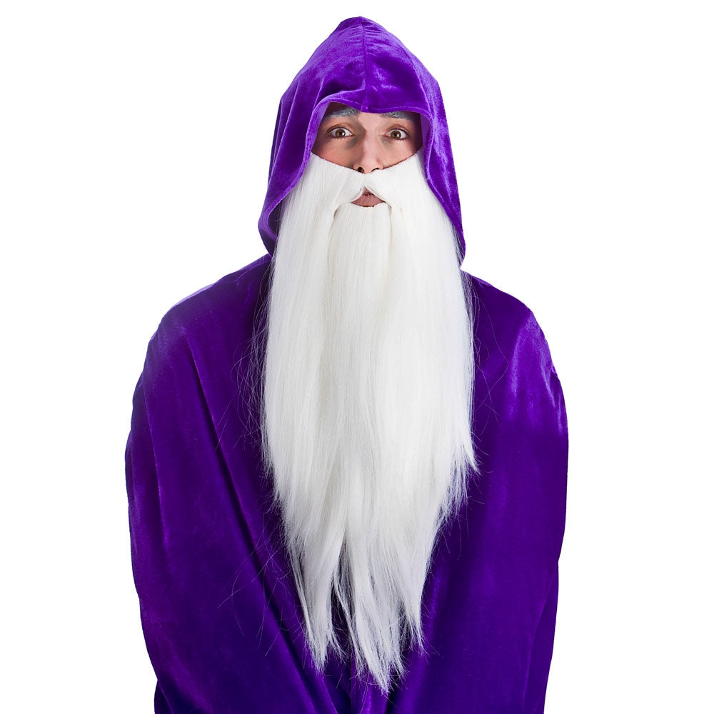 Long White Beard Wizard Adults Magician Fancy Dress Costume Accessory