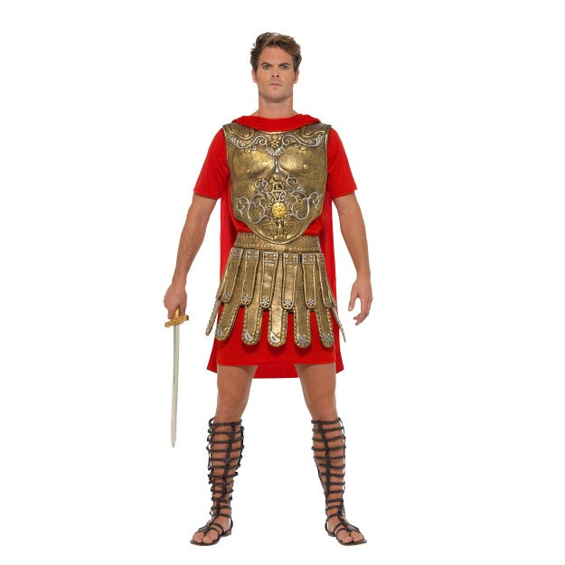 Roman Gladiator Spartacus Costume Mens Gladiator Centurion Fancy Dress Outfit M,L