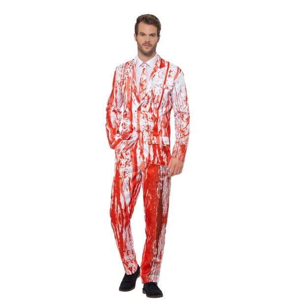 Mens Zombie Costume Adults Halloween Fancy Dress Scary Bloody Outfit