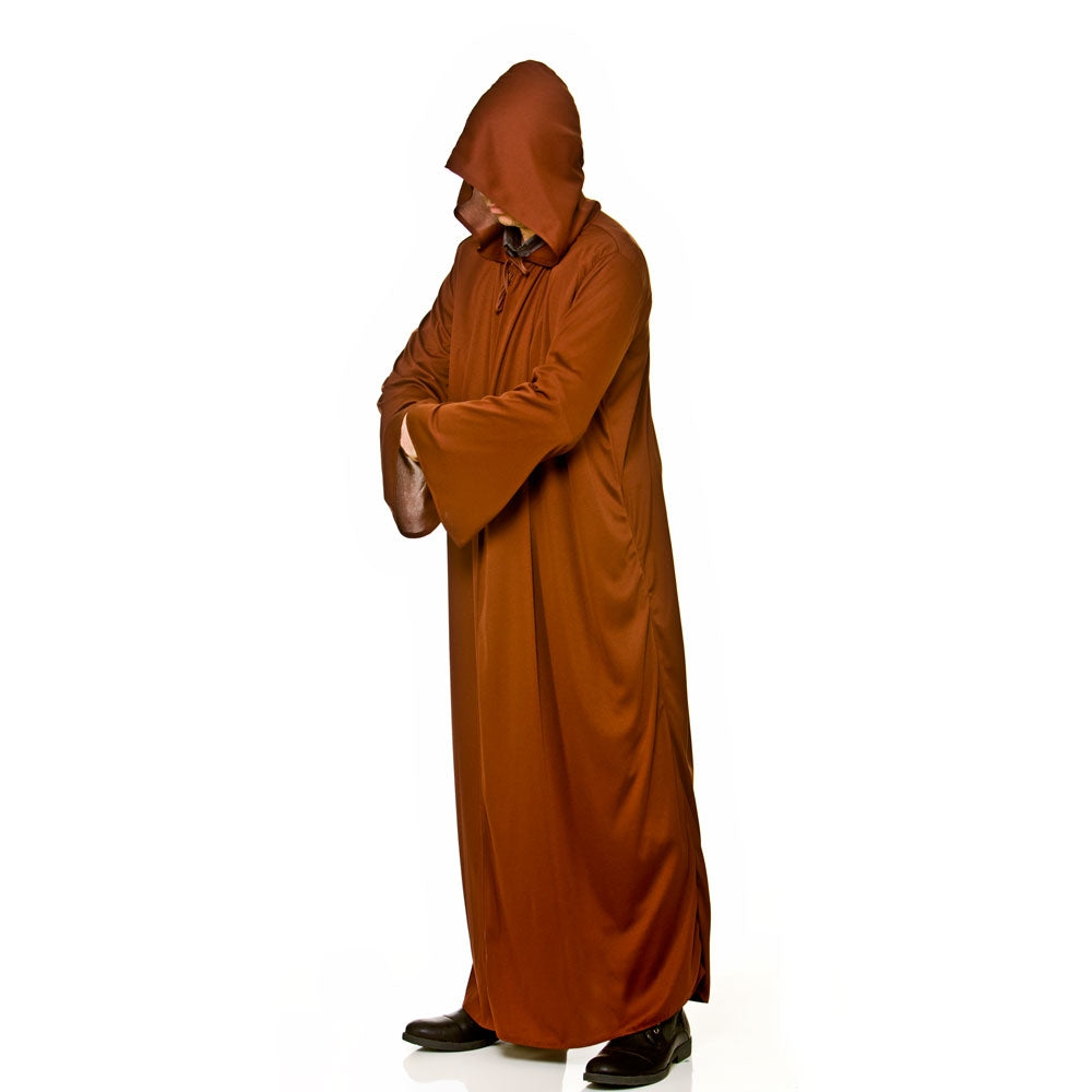 Mens Halloween Hooded Robes Grim Reaper Scary Fancy Dress Accessory
