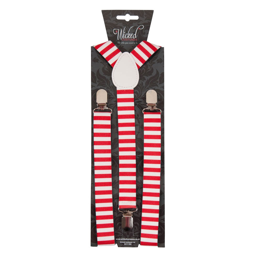 Elasticated Braces Adult Coloured Fancy Dress Costume Accessory