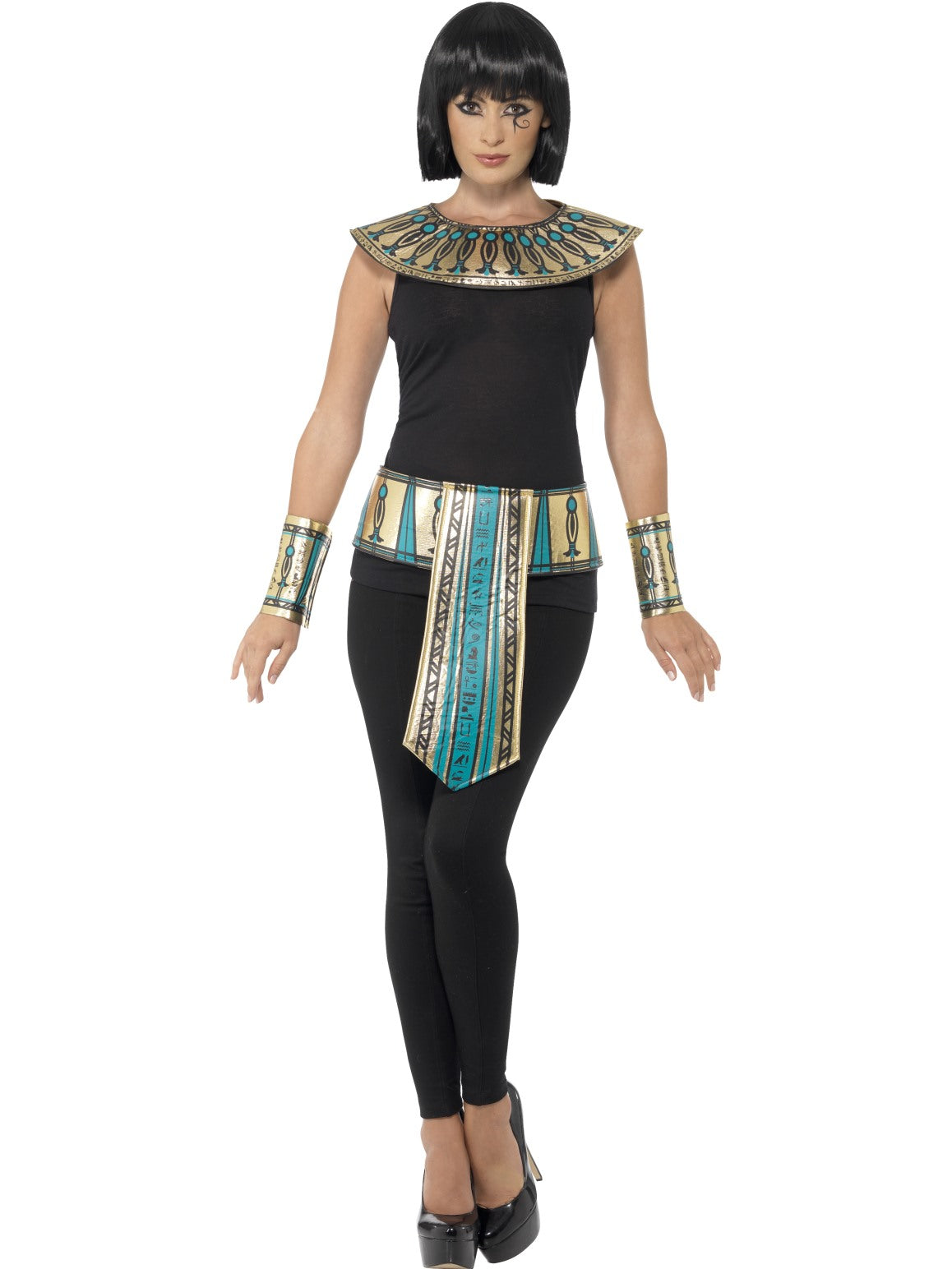 Adults Egyptian Pharaoh Kit Mens Ladies Egypt Fancy Dress Costume Outfit New