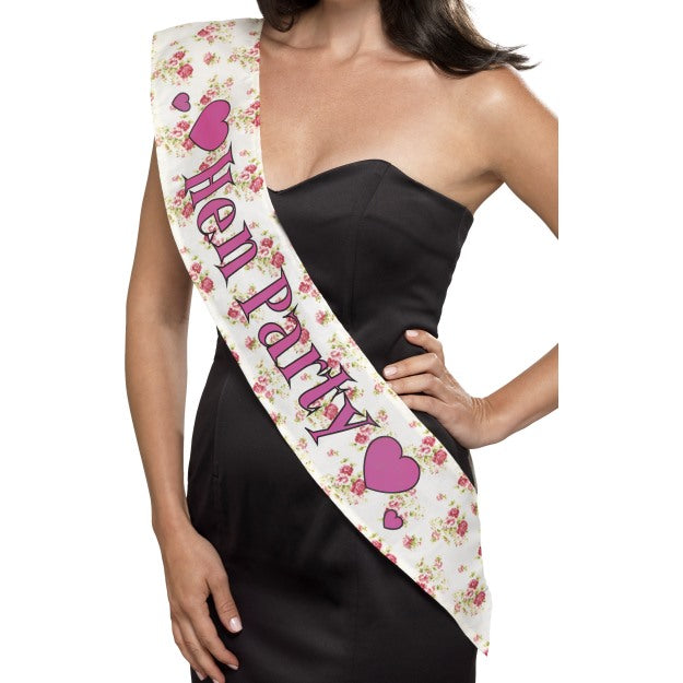 Deluxe Vintage Hen Party Sash Ladies Hen Night Party Accessory Prop