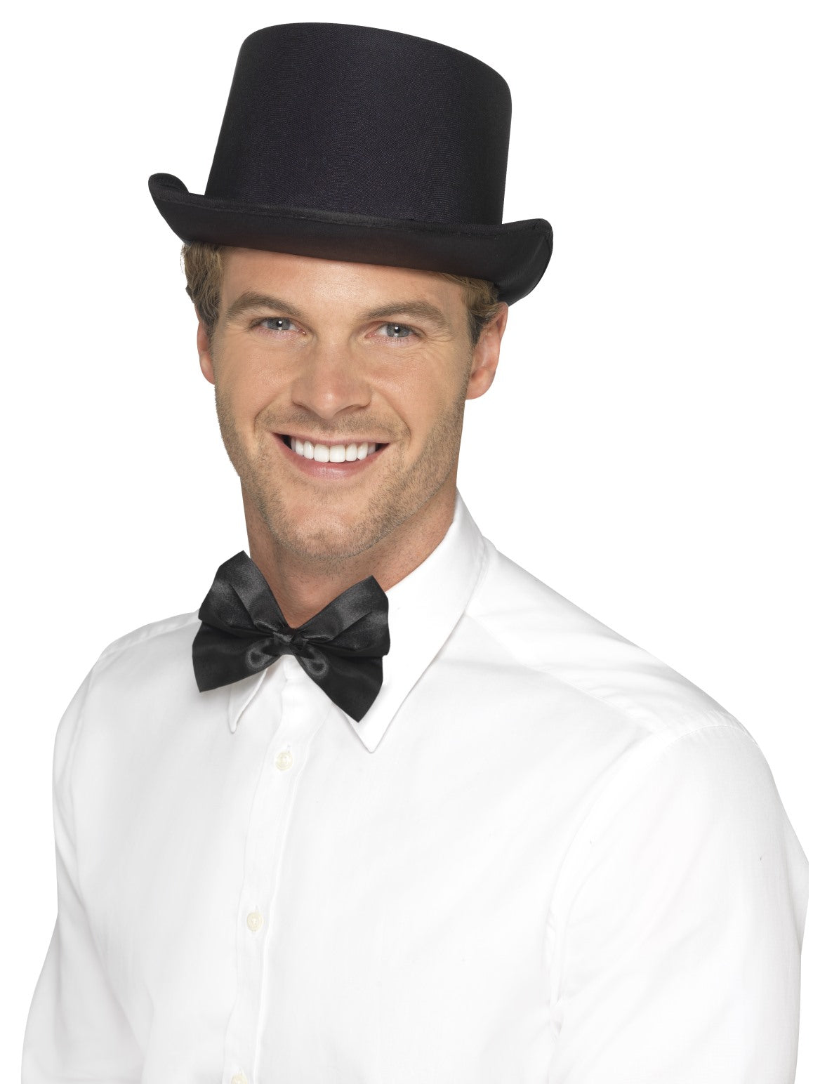 Adult Top Hat Black Mens Victorian Magician Fancy Dress Accessory New