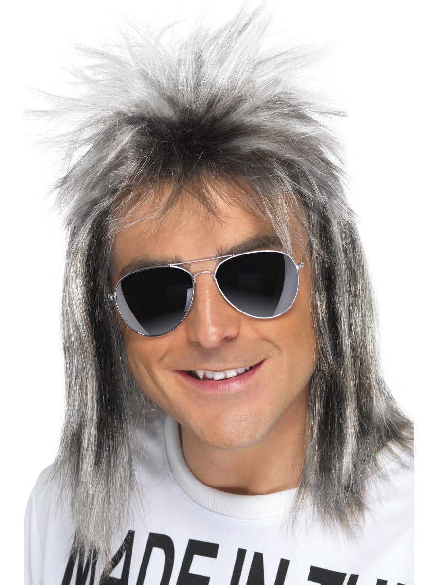 Blonde 80s Mullet Wig Adults Retro Mullet Fancy Dress Accessory