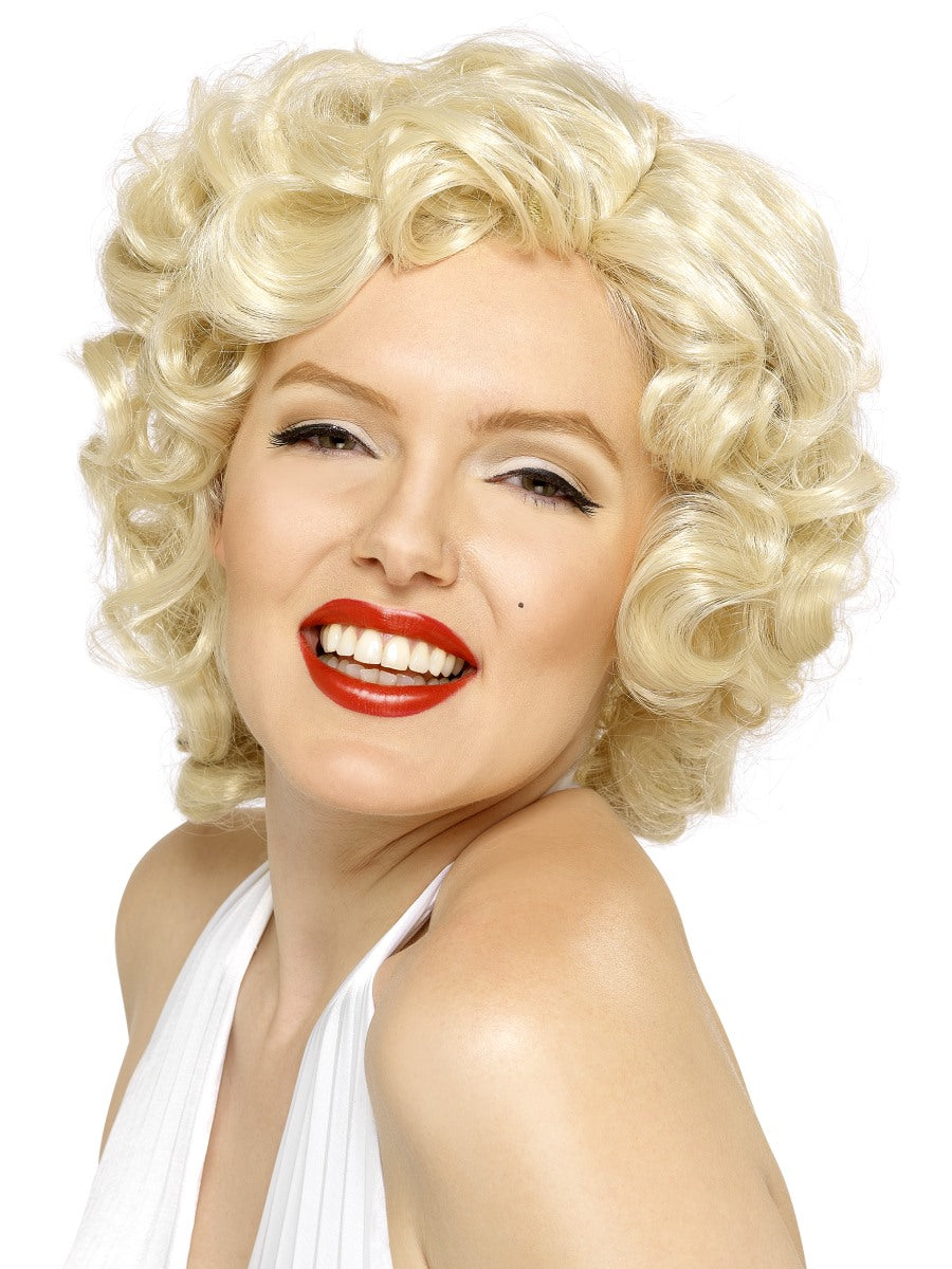 Marilyn Monroe Wig Blonde Short Bombshell Celebrity Fancy Dress New