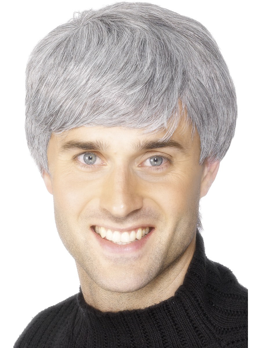 Grey Wig Mens Fancy Dress Icons & Idols Corprae Short Accessory