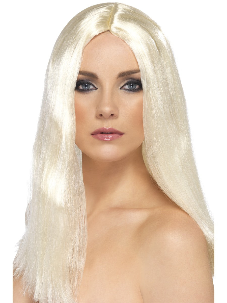 Extra Long Ladies Wig Light Blonde 44cm Fancy Dress Womens Wig