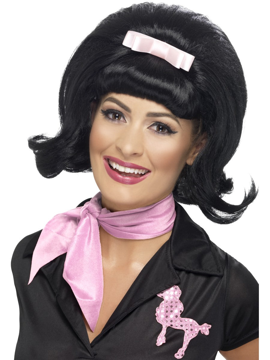 Ladies Flick Wig 1950s Style Diner Beehive Bob Wig Fancy Dress