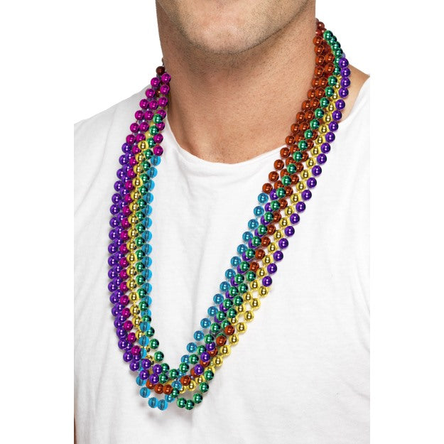 Party Beads 1980s 80s Disco Fancy Dress Accessory Necklace Jewellery