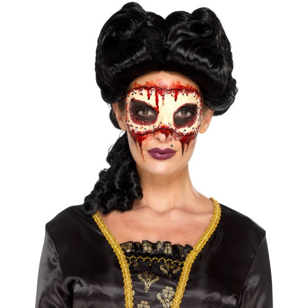 Masquerade Latex Flesh Mask + Adhesive Ladies Masked Ball Fancy Dress Halloween