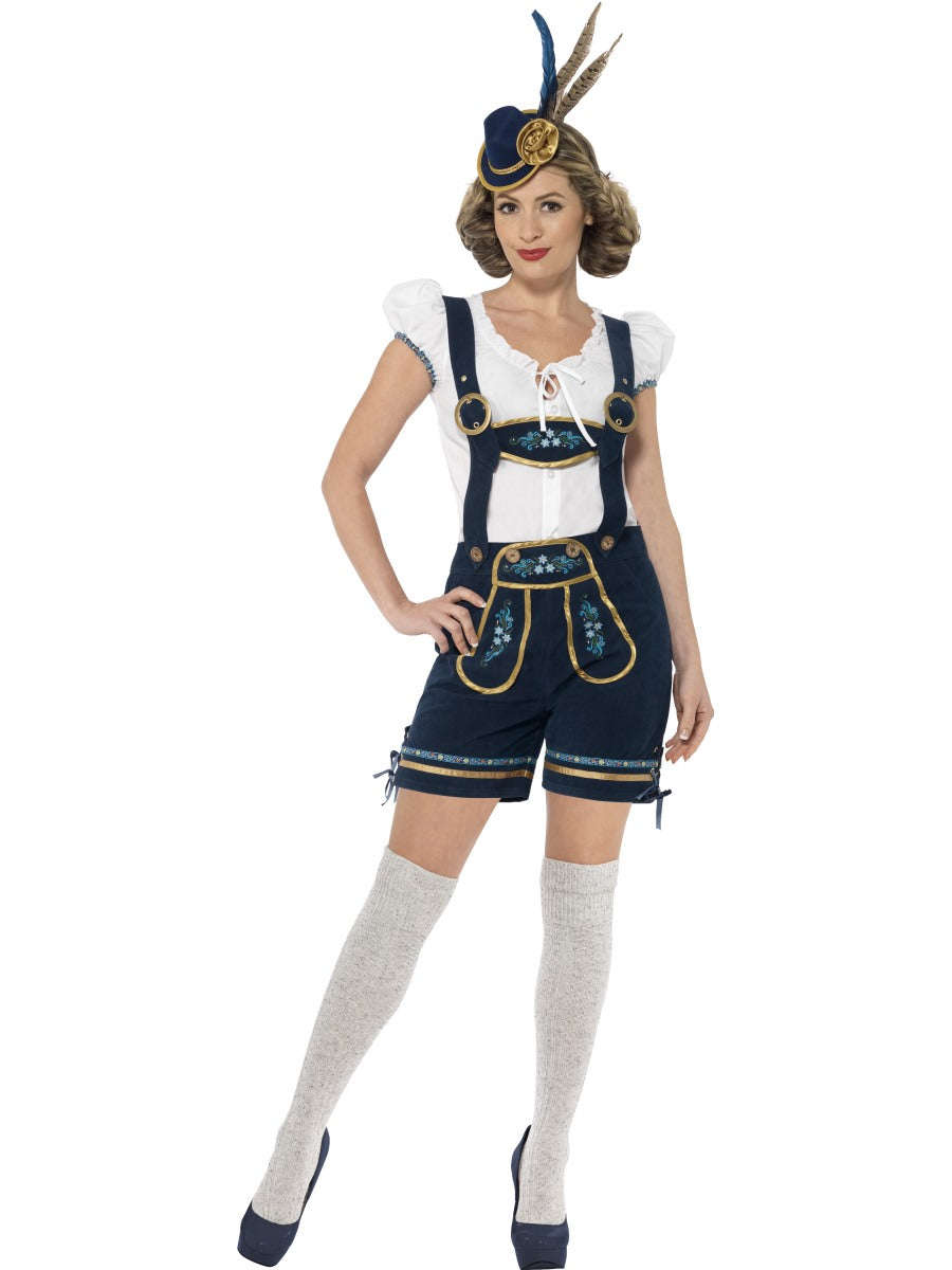 German Deluxe Beer Festival Ladies Lederhosen Fancy Dress Costume Oktoberfest