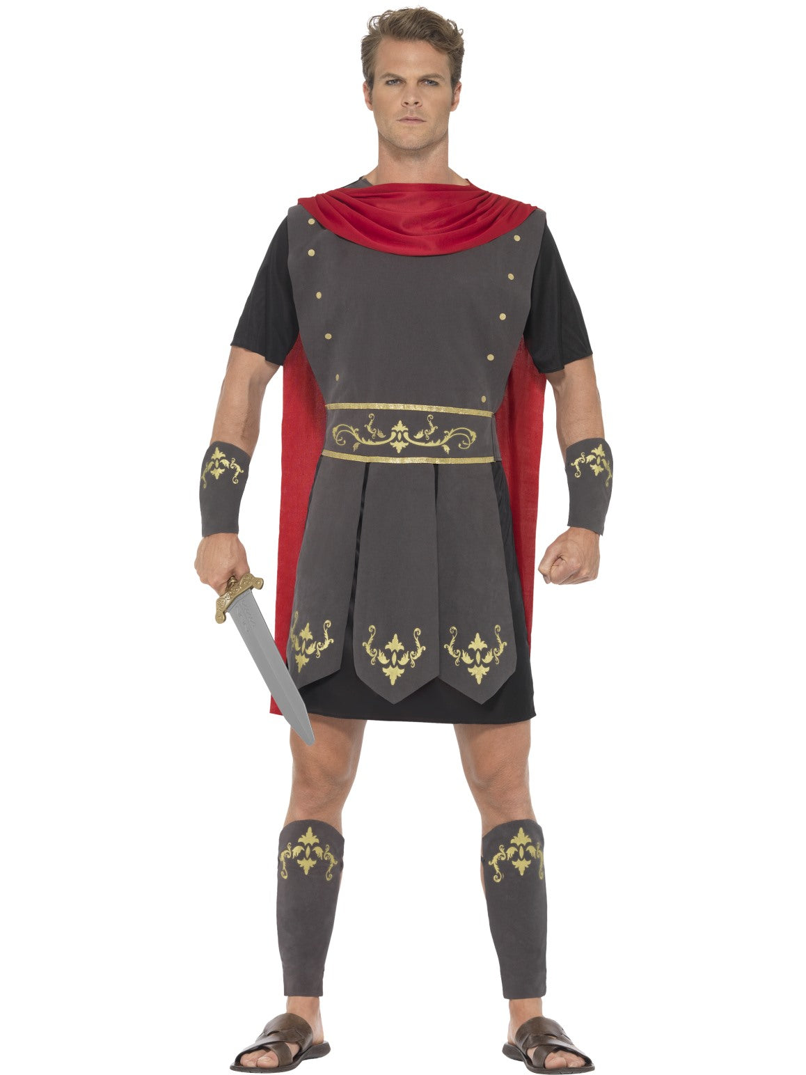 Adults Roman Warrior Costume Mens Centurion Gladiator Fancy Dress Outfit New