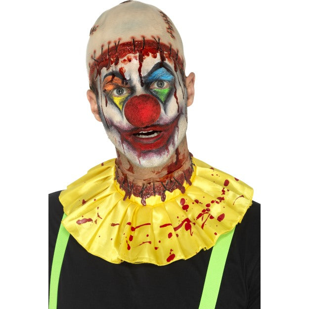 Latex Creepy Clown Instant Fancy Dress Kit Horror Clowns Halloween + Bald Cap