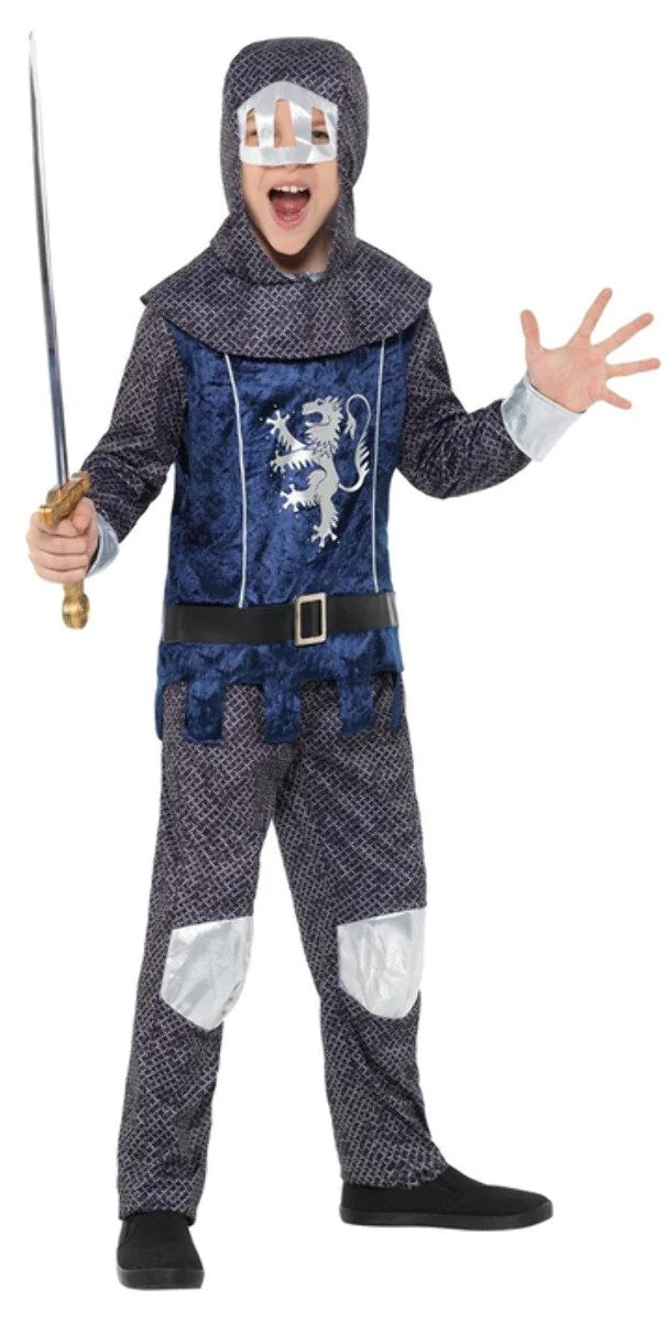 Medieval Knight Boys Costume Book Day Guard Fancy Dress Outfit Kids