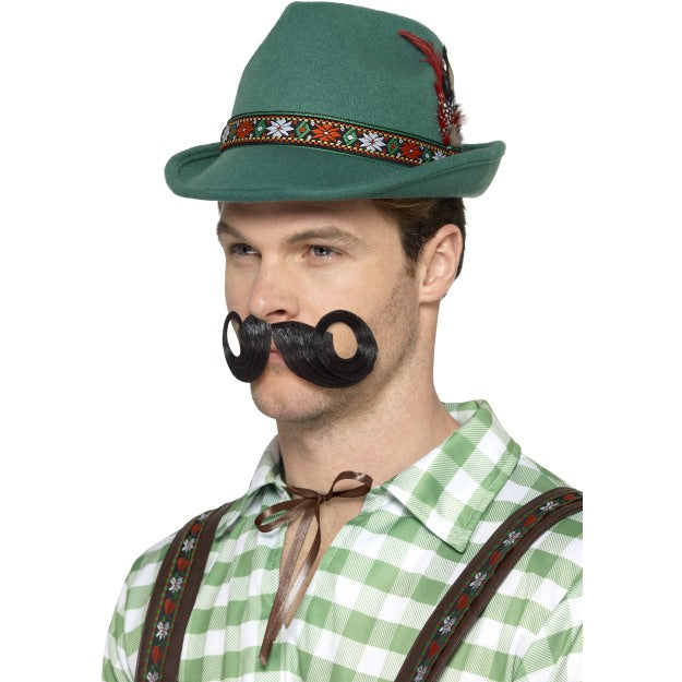 Deluxe Oktoberfest Trenker Hat Mens Costume Bavarian German Fancy Dress Alpine