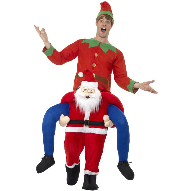 Piggyback Santa Christmas Novelty Fancy Dress Outfit Ride On Mascot