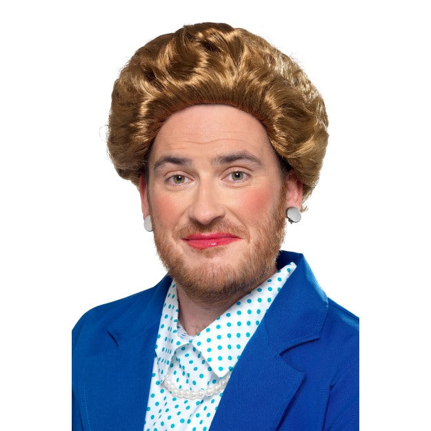 Margaret Thatcher Wig Iron Lady UK Prime Minister 80s Fancy Dress Wig