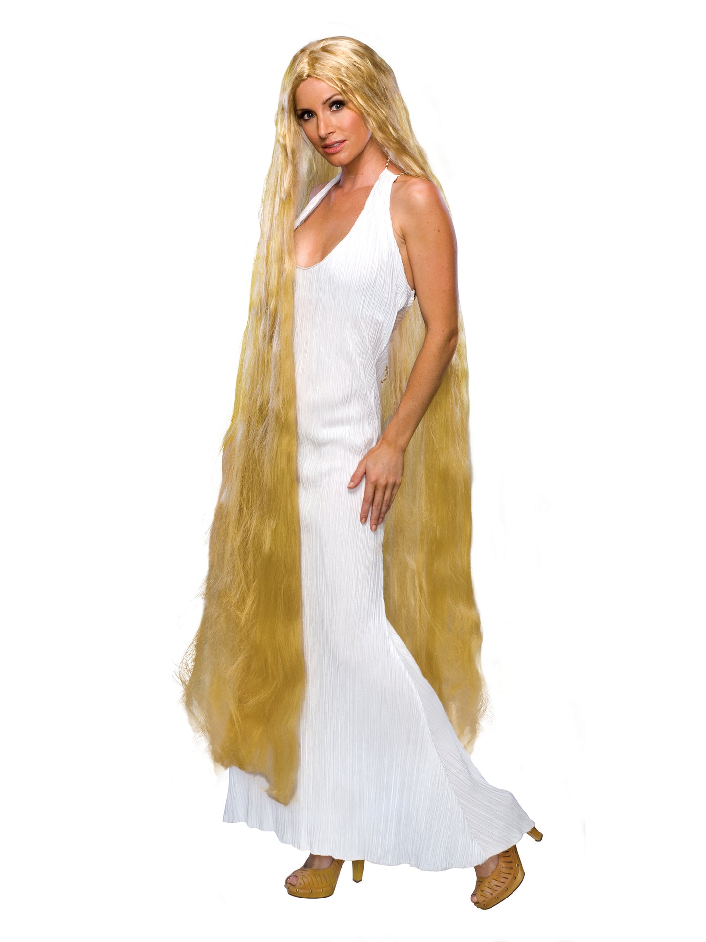 Lady Godiva Wig Super Long Blonde Fairytale Princess Wig Fancy Dress