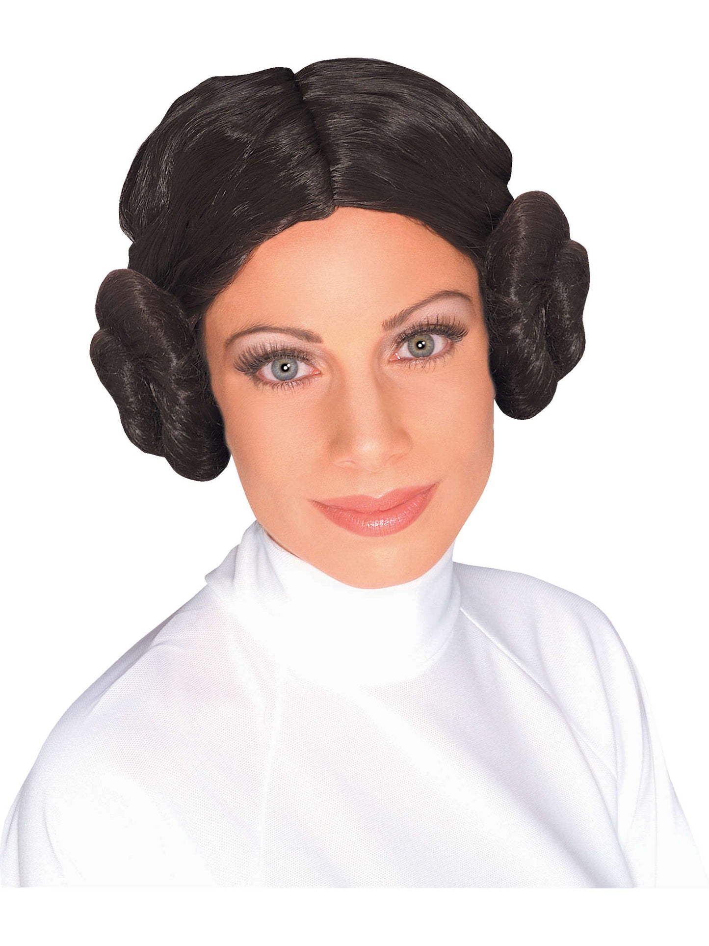 Princess Leia Wig Starw Wars licensed Fancy Dress Leia Wig Brown Space Buns