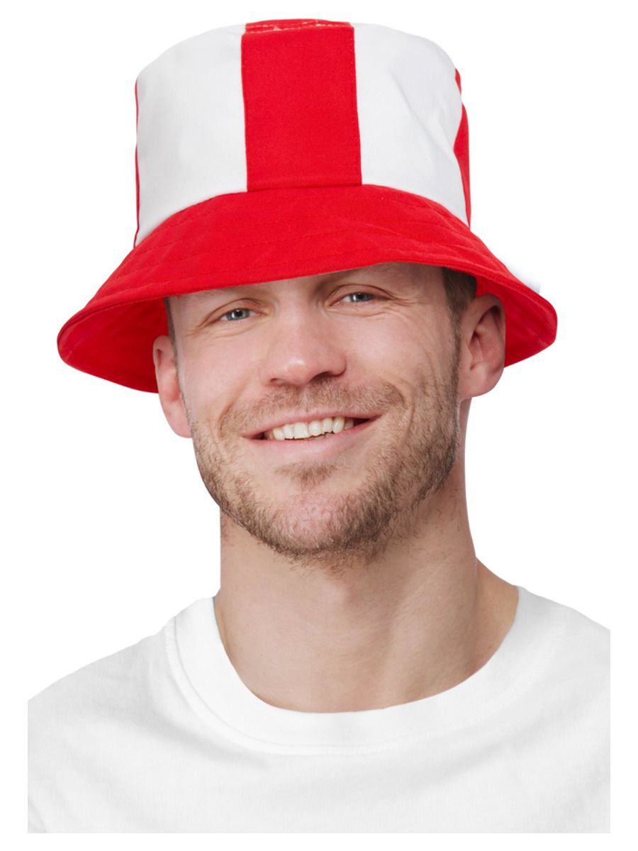 England Euros Fancy Dress English Flag Football Bucket Hat Mens Ladies George Cross