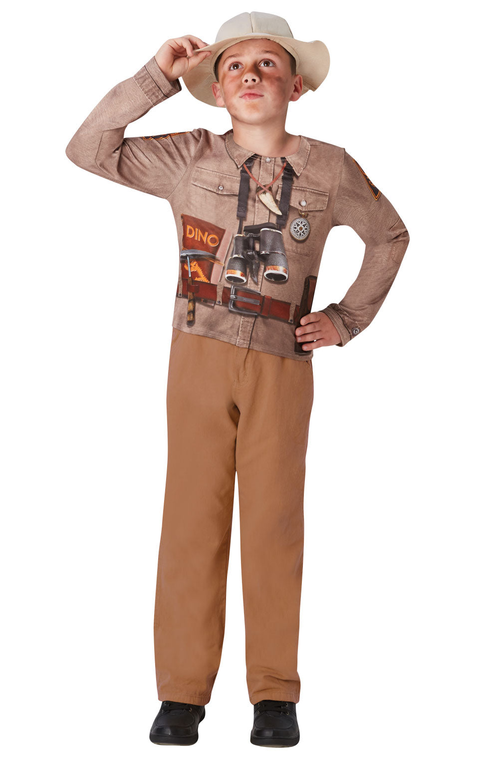 Dino Explorer Boys Costume Safari Jungle Fancy Dress Outfit Kids