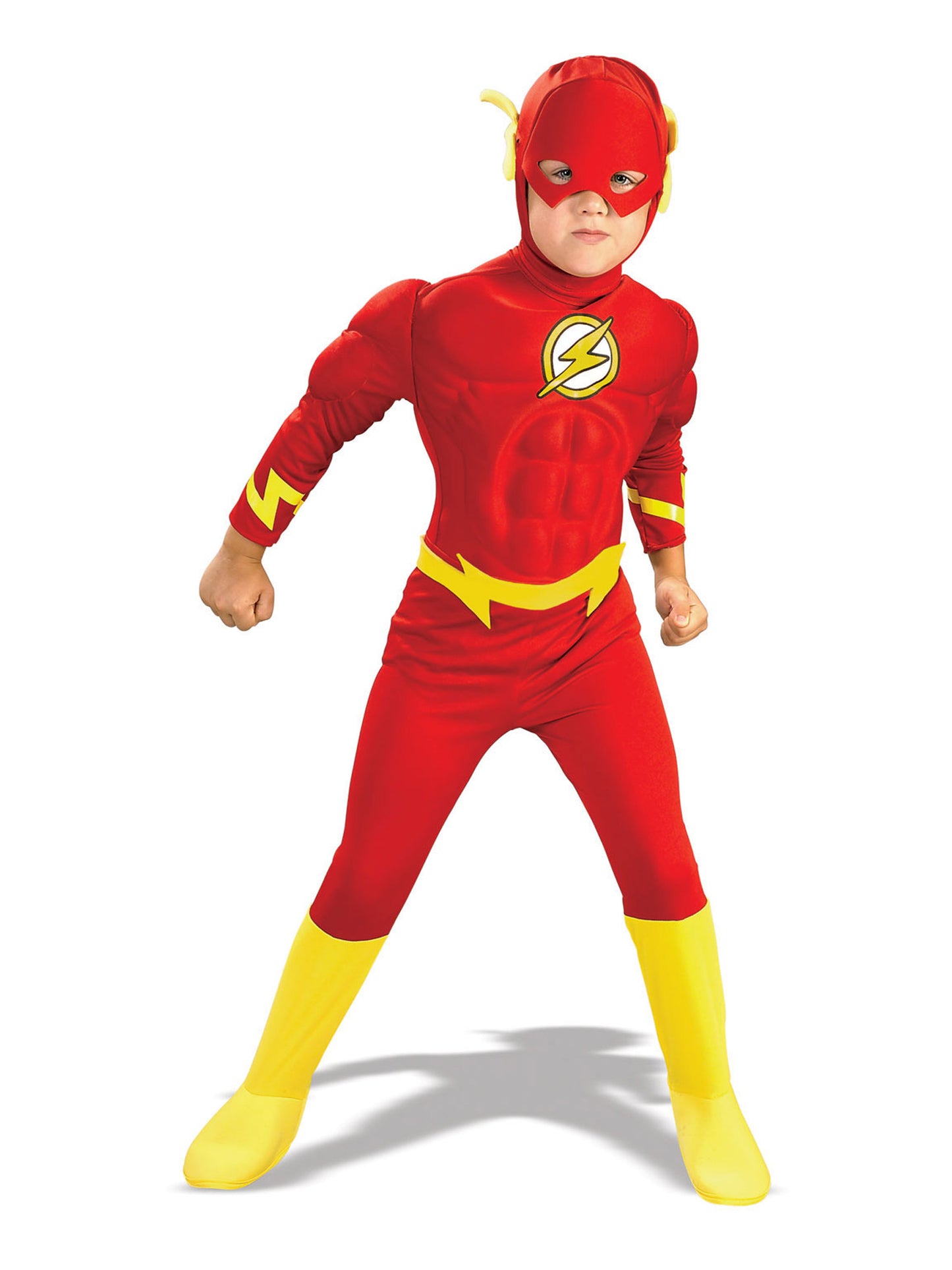 Deluxe Flash Costume Superhero Kids Fancy Dress Comic Book Boys DC