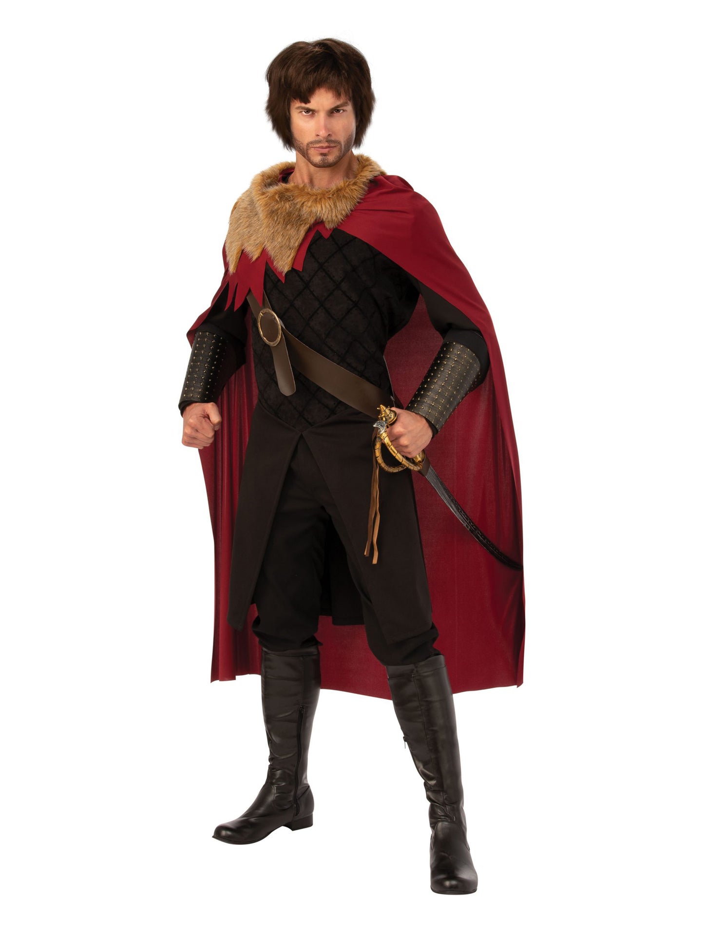 Medieval King Adult Mens Roman Warrior Knight Fancy Dress Costume