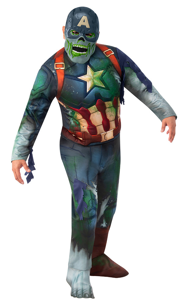 Marvel What If Costume Captain American Zombie Halloween Fancy Dress Teen